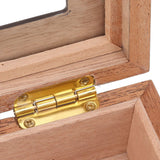 Cigar Humidors Box Transparent Window Cigar Humidor Mini Portable Cigar Box with Mechanical Hygrometer