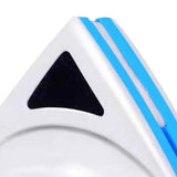 Magnetic Window Cleaner Blue Triangle Shape Single Sided Magnetic Glass Wiper Washing Brush Tool P3‑8mm - Close-Up Angle