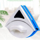 Magnetic Window Cleaner Blue Triangle Shape Single Sided Magnetic Glass Wiper Washing Brush Tool P3‑8mm