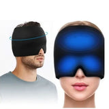 Ice Head Wrap Double Layer Gel Ice Pack Mask for Home Migraine and Headache Relief Black