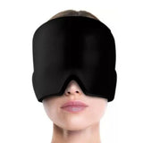 Ice Head Wrap Double Layer Gel Ice Pack Mask for Home Migraine and Headache Relief Black