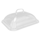 Splatter Cover Clear Transparent Acrylic Dustproof Rectangle Shape Convenient Practical Home Plate Covers for Kitchen S - Close-Up Angle