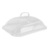 Splatter Cover Clear Transparent Acrylic Dustproof Rectangle Shape Convenient Practical Home Plate Covers for Kitchen L
