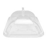 Splatter Cover Clear Transparent Acrylic Dustproof Rectangle Shape Convenient Practical Home Plate Covers for Kitchen L