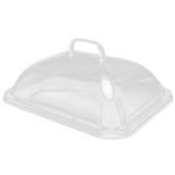 Splatter Cover Clear Transparent Acrylic Dustproof Rectangle Shape Convenient Practical Home Plate Covers for Kitchen L
