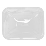 Splatter Cover Clear Transparent Acrylic Dustproof Rectangle Shape Convenient Practical Home Plate Covers for Kitchen L - Extra Image