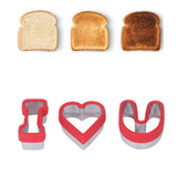 3 PCS Stainless Steel Biscuits Molds Valentine Day Cake Moulds Vegetable Sandwich Biscuits Cutters Red - Extra Image