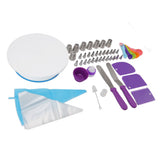 Cake Turntable Set Decorating Table Decorating Piping Nozzle Silicone Bag DIY Baking Set