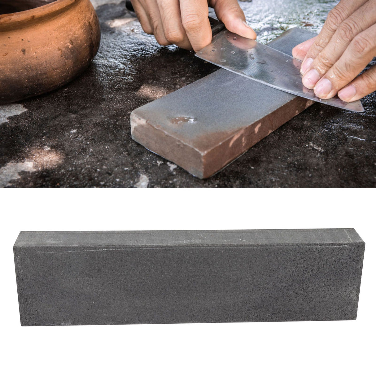 Knife Sharpening Stone Universal Strong Whetstone Sharpener Set Water Stone with Anti Skid Base 800 Grit