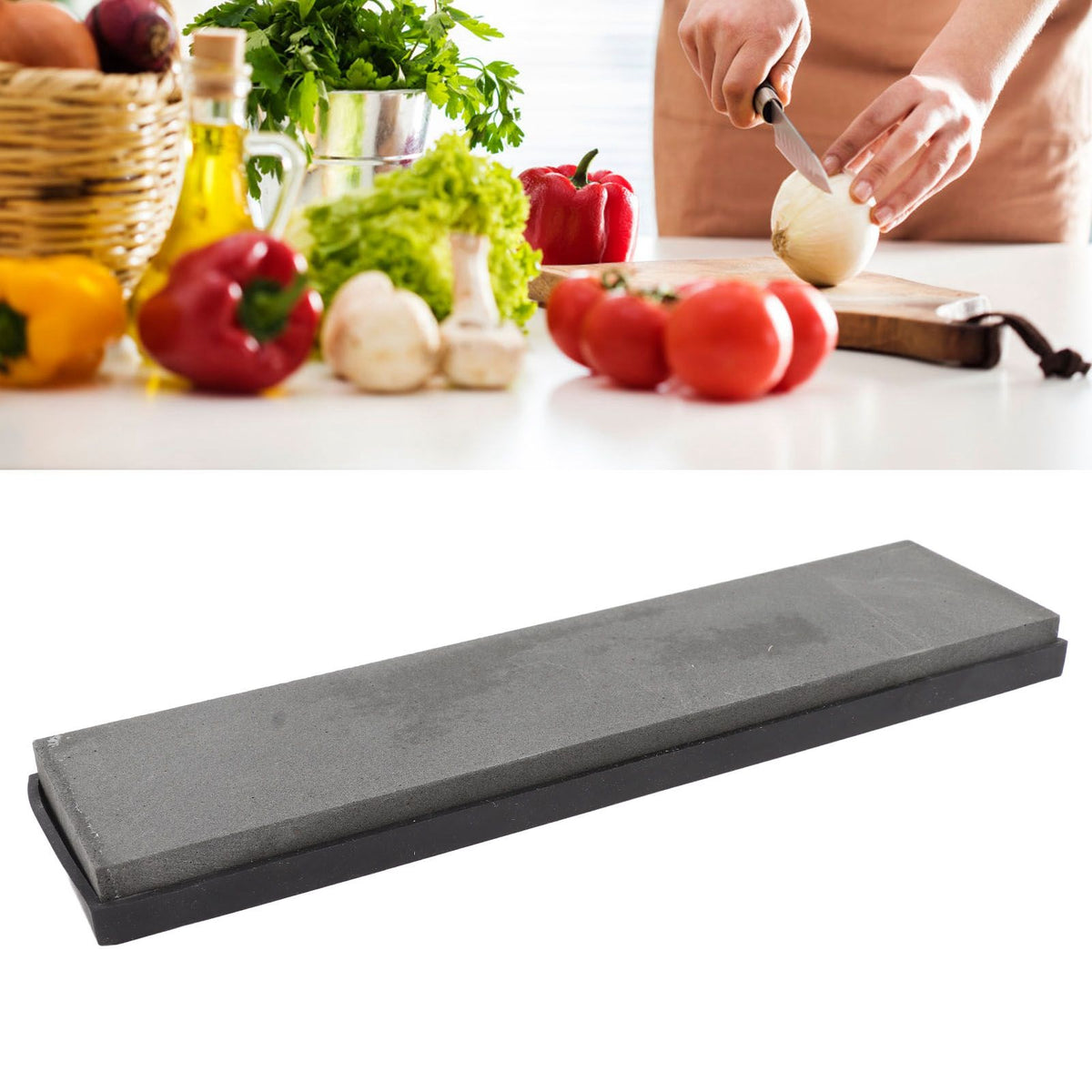 Whetstone Knife Sharpener Professional Sharpening Stone with Base Kitchen Tools 800 Grit