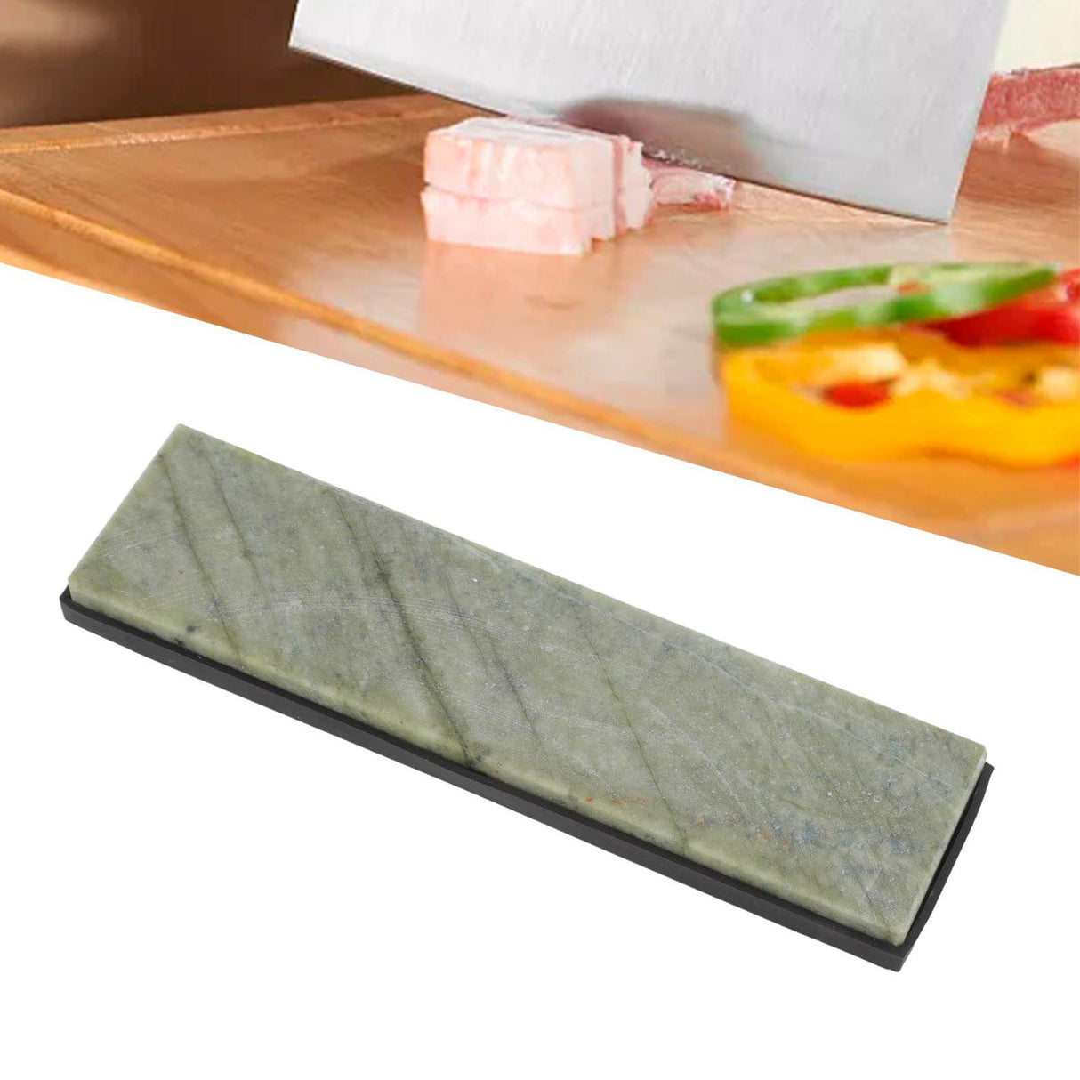 20x5x1.2cm 10000 Grit Kitchen Whetstone Natural Beryl with Base Sharpening Stone for Home