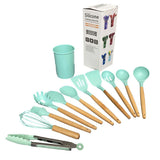 12pcs Nylon Cooking Utensil Set BPA Free Heat Resistant Prevents Stick Kitchen Utensil Set for Kitchen Tool