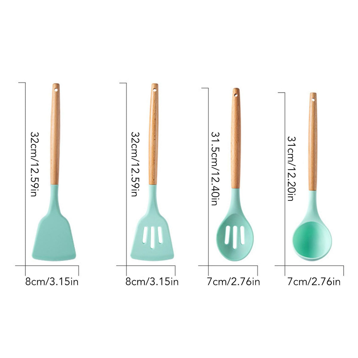 12pcs Nylon Cooking Utensil Set BPA Free Heat Resistant Prevents Stick Kitchen Utensil Set for Kitchen Tool