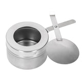 Wax Heating Furnace with Handle and Cover Stainless Steel Portable Food Heating Stove Cup