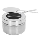 Wax Heating Furnace with Handle and Cover Stainless Steel Portable Food Heating Stove Cup - Rear View