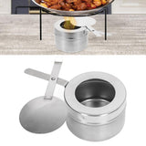 Wax Heating Furnace with Handle and Cover Stainless Steel Portable Food Heating Stove Cup - Extra Image
