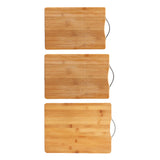 3 Pcs Bamboo Cutting Board Double Sided Double Use Different Sizes Wood Cutting Board Set for Home