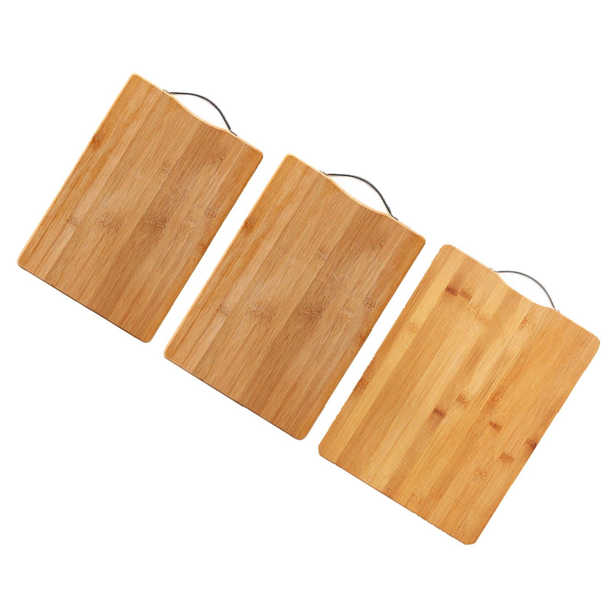 3 Pcs Bamboo Cutting Board Double Sided Double Use Different Sizes Wood Cutting Board Set for Home