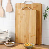 3 Pcs Bamboo Cutting Board Double Sided Double Use Different Sizes Wood Cutting Board Set for Home - Extra Image