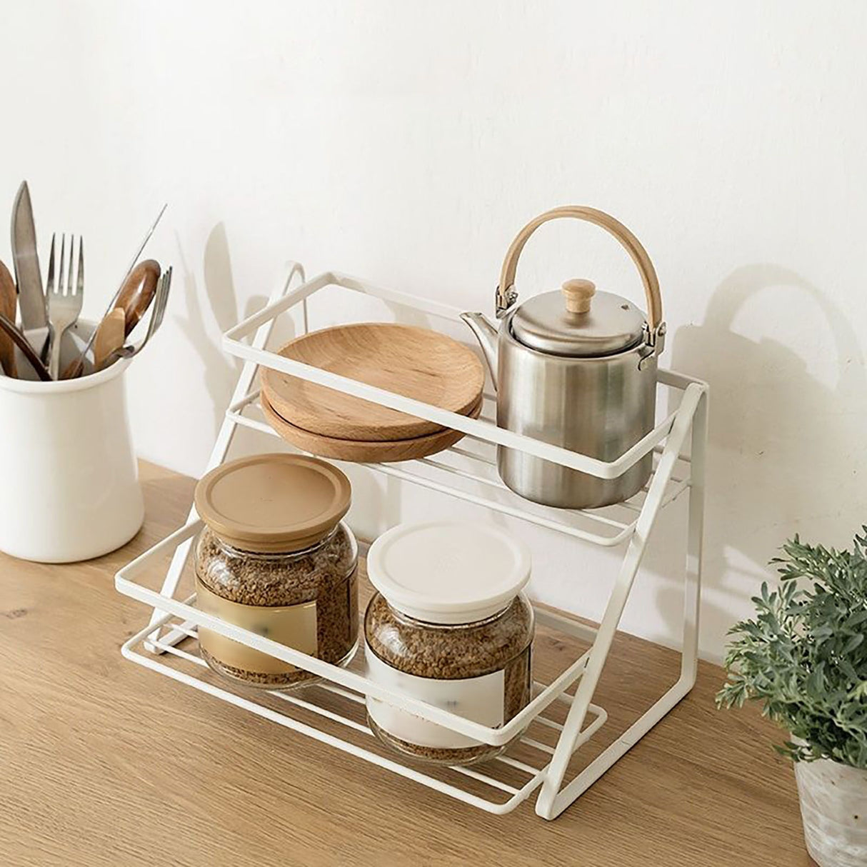 Spice Rack Organizer Seasoning Bottle Jar Shelf Multifunctional Home Kitchen Organizing Storage Rack Double Layer