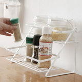 Spice Rack Organizer Seasoning Bottle Jar Shelf Multifunctional Home Kitchen Organizing Storage Rack Double Layer - Extra Image