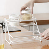 Spice Rack Organizer Seasoning Bottle Jar Shelf Multifunctional Home Kitchen Organizing Storage Rack Double Layer