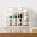Spice Rack Organizer Seasoning Bottle Jar Shelf Multifunctional Home Kitchen Organizing Storage Rack Double Layer