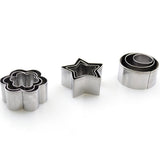 24pcs Metal Biscuit Cutters Set Food Grade BPA Free Stainless Steel Biscuit Molds for Biscuits Chocolate Cake - Side View