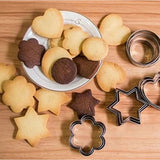 24pcs Metal Biscuit Cutters Set Food Grade BPA Free Stainless Steel Biscuit Molds for Biscuits Chocolate Cake