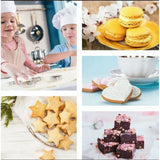 24pcs Metal Biscuit Cutters Set Food Grade BPA Free Stainless Steel Biscuit Molds for Biscuits Chocolate Cake