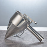 Stainless Steel Pancake Batter Dispenser Baking Cake Funnel Dispenser with Stable Rack for Takoyaki Ball Waffles