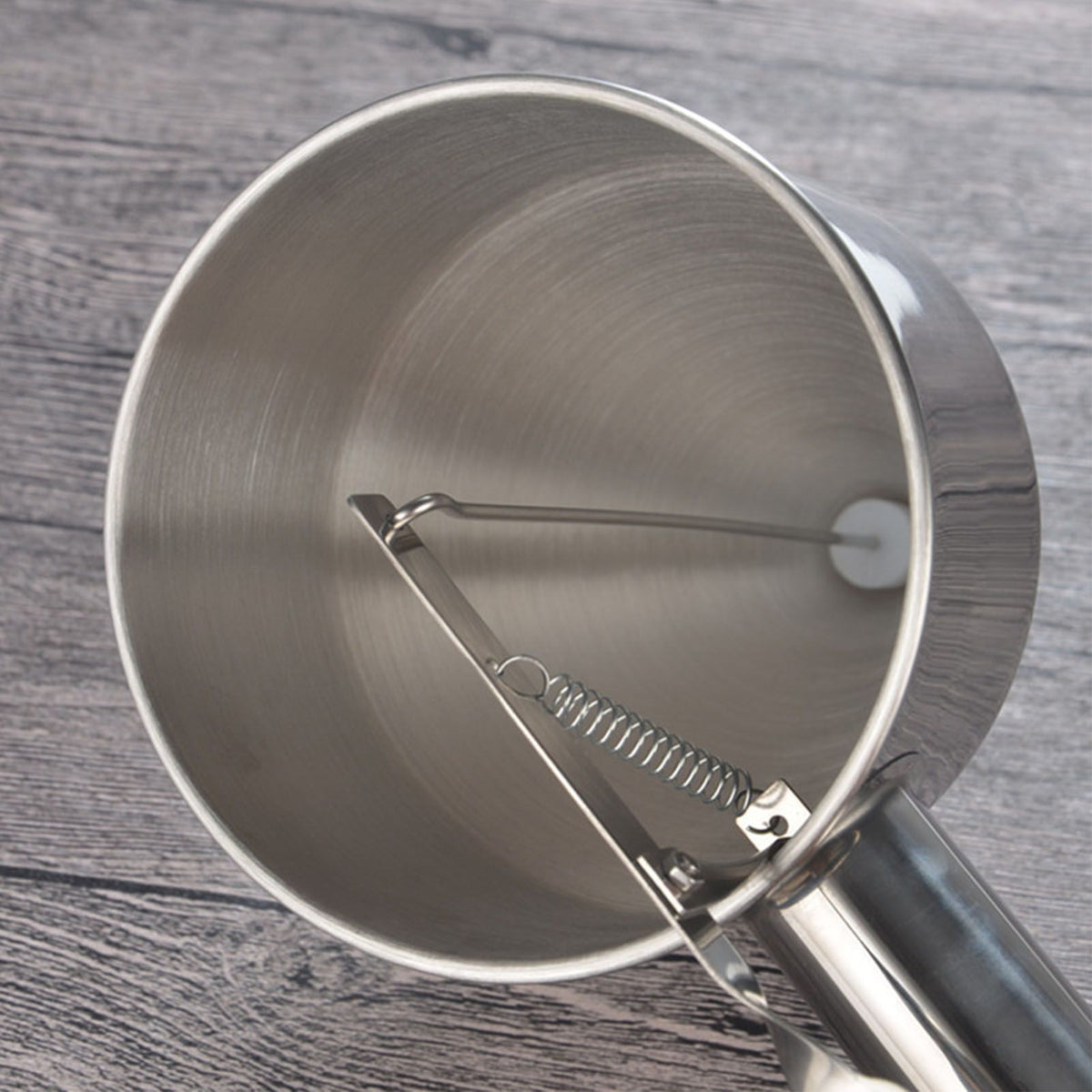Stainless Steel Pancake Batter Dispenser Baking Cake Funnel Dispenser with Stable Rack for Takoyaki Ball Waffles
