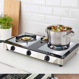 10pcs Gas Range Stove Cover Thickness 0.2mm Waterproof Reusable Heat Resistant Fiberglass Gas Stove Protector Pad Silver - Rear View
