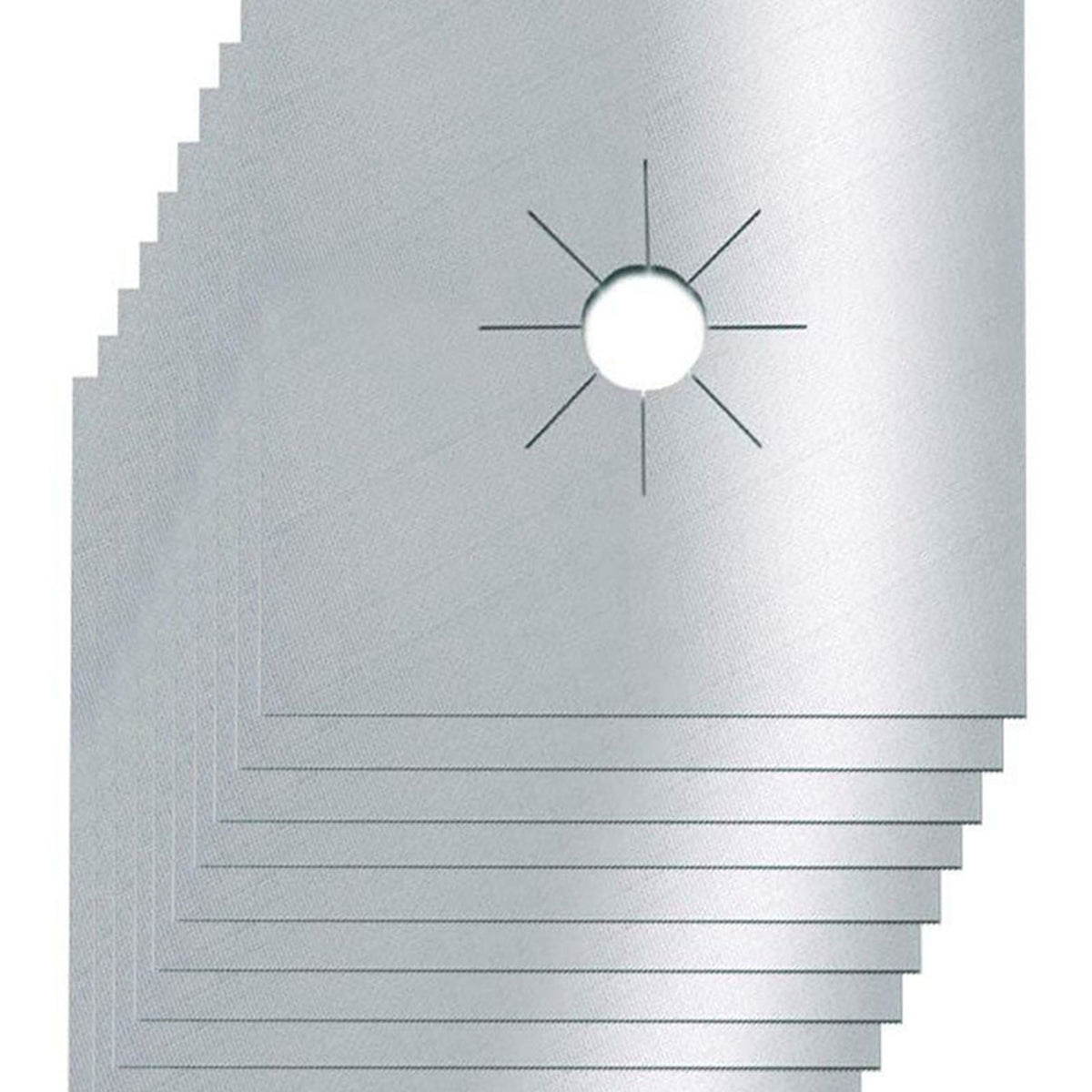 10pcs Gas Range Stove Cover Thickness 0.2mm Waterproof Reusable Heat Resistant Fiberglass Gas Stove Protector Pad Silver