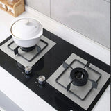10pcs Gas Range Stove Cover Thickness 0.2mm Waterproof Reusable Heat Resistant Fiberglass Gas Stove Protector Pad Silver - Extra Image