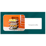 Wall Mounted Food Sorting Tray 4 Layers Storage Tray Collapsible Side Dish Stacking Storage for Hotpot Kitchen Grey