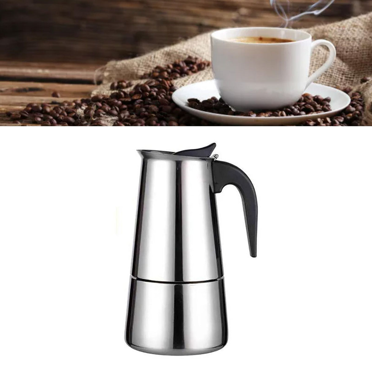 100ML Stainless Steel Coffee Maker Moka Pot Insulated Thermal Coffee Pot for Hand Brewed Coffee