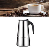 100ML Stainless Steel Coffee Maker Moka Pot Insulated Thermal Coffee Pot for Hand Brewed Coffee - 45-Degree Angle