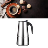 100ML Stainless Steel Coffee Maker Moka Pot Insulated Thermal Coffee Pot for Hand Brewed Coffee - Rear View
