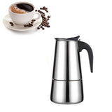 100ML Stainless Steel Coffee Maker Moka Pot Insulated Thermal Coffee Pot for Hand Brewed Coffee - Close-Up Angle