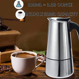 100ML Stainless Steel Coffee Maker Moka Pot Insulated Thermal Coffee Pot for Hand Brewed Coffee