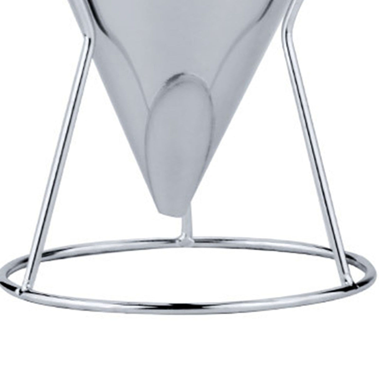Stainless Steel Pancake Batter Dispenser Funnel 1200ML Large Capacity Conical Funnel with Rack Handle 21mm Aperture