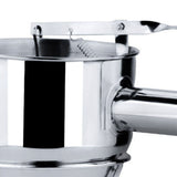 Stainless Steel Pancake Batter Dispenser Funnel 1200ML Large Capacity Conical Funnel with Rack Handle 21mm Aperture - Low Angle