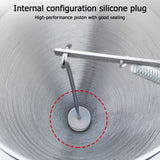 Stainless Steel Pancake Batter Dispenser Funnel 1200ML Large Capacity Conical Funnel with Rack Handle 21mm Aperture