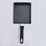 Mini Frying Pan Black Household Portable Japanese Style Egg Frying Pan Rectangular Mini Omelet Pan 13x18cm