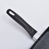 Mini Frying Pan Black Household Portable Japanese Style Egg Frying Pan Rectangular Mini Omelet Pan 13x18cm