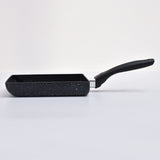 Mini Frying Pan Black Household Portable Japanese Style Egg Frying Pan Rectangular Mini Omelet Pan 13x18cm - Extra Image
