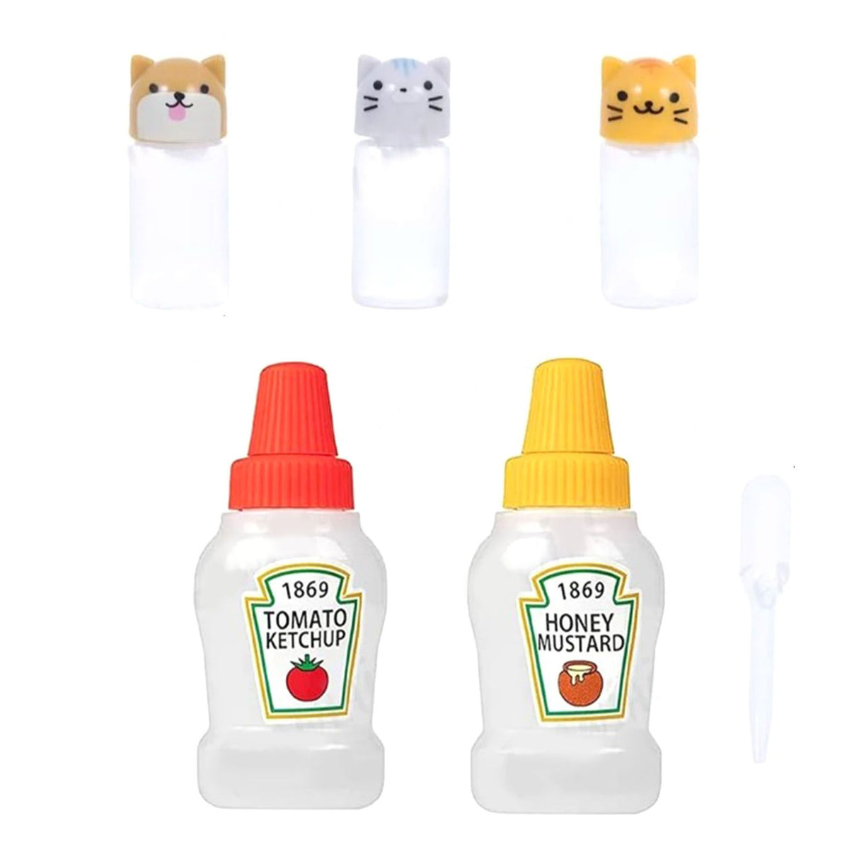Plastic Mini Bento Soy Sauce Bottles Squeeze Salad Dressing Bottles Portable Sauce Containers