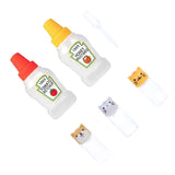Plastic Mini Bento Soy Sauce Bottles Squeeze Salad Dressing Bottles Portable Sauce Containers - Side View