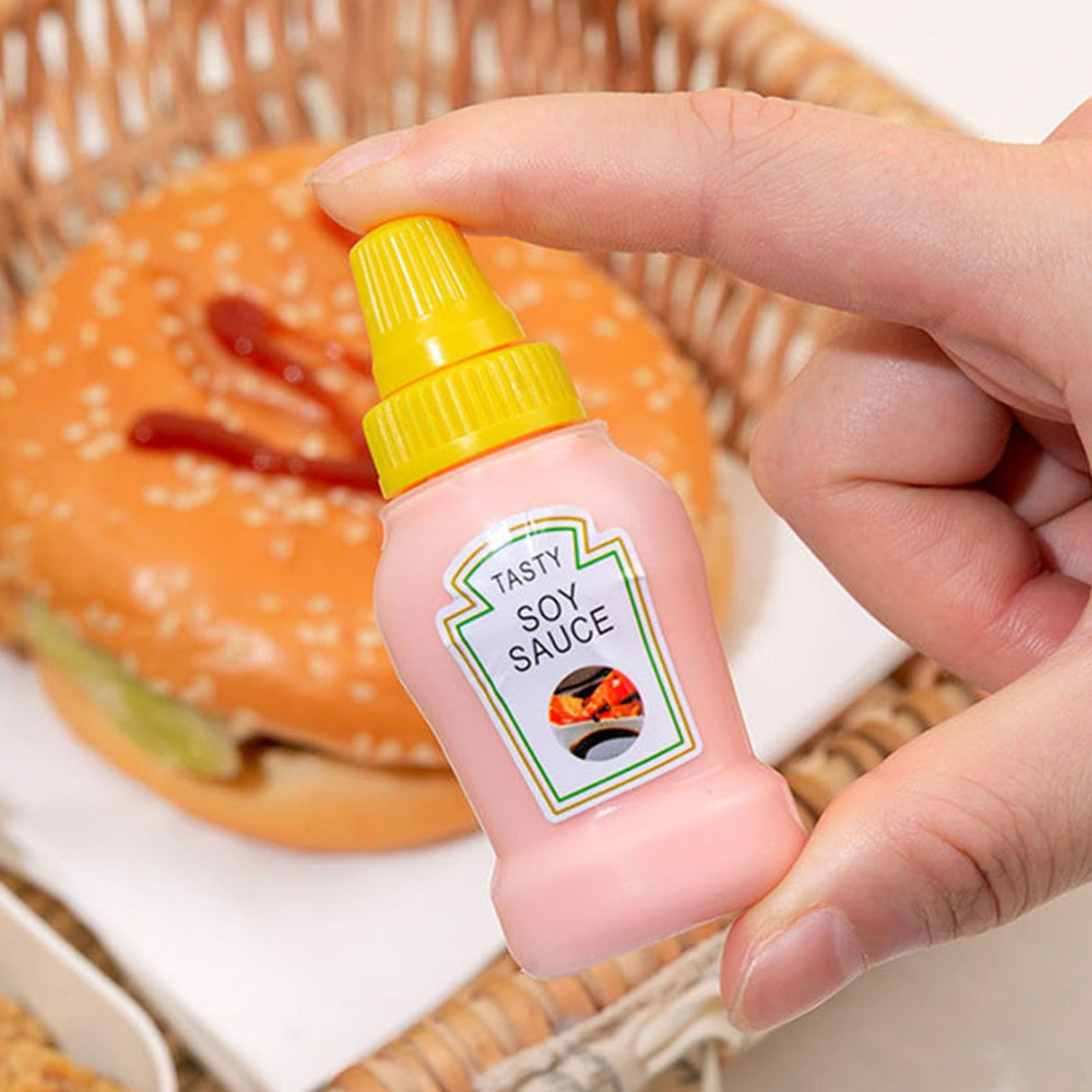 Plastic Mini Bento Soy Sauce Bottles Squeeze Salad Dressing Bottles Portable Sauce Containers
